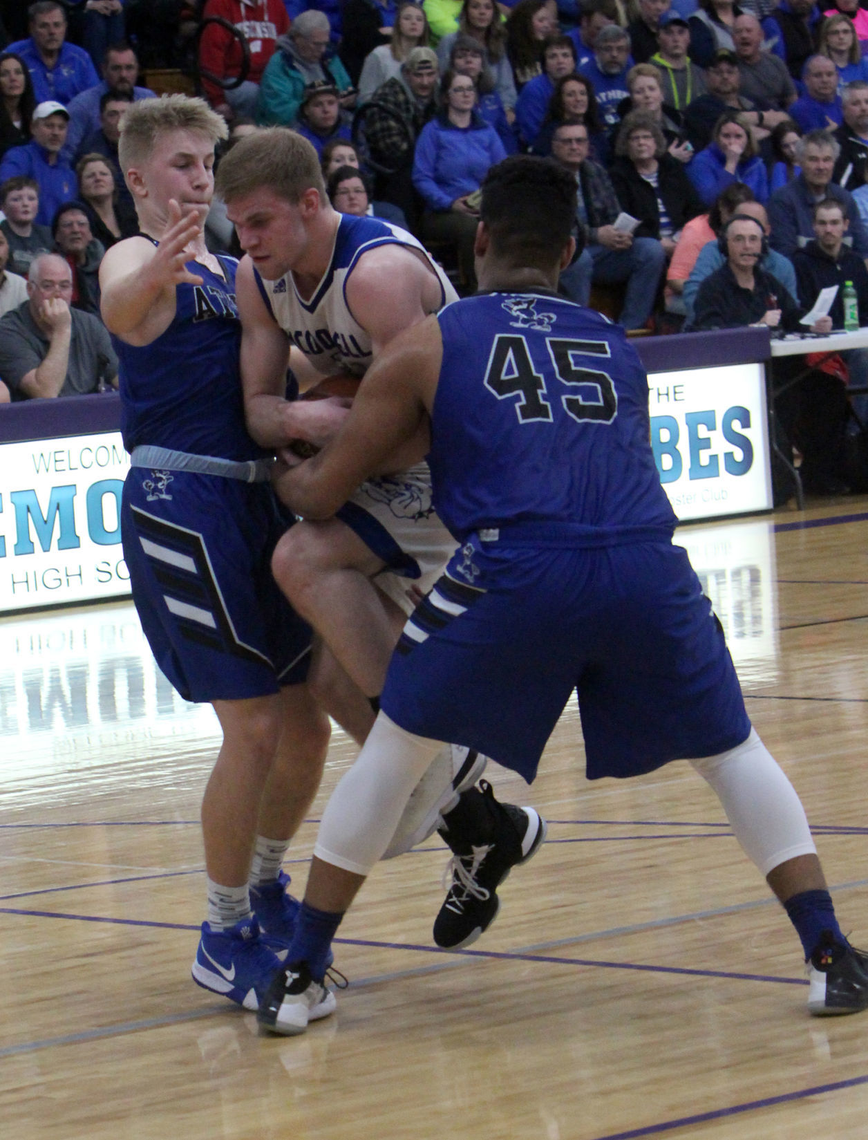 Athens vs McDonell boys basketball at Eau Claire Memorial 3-7-19